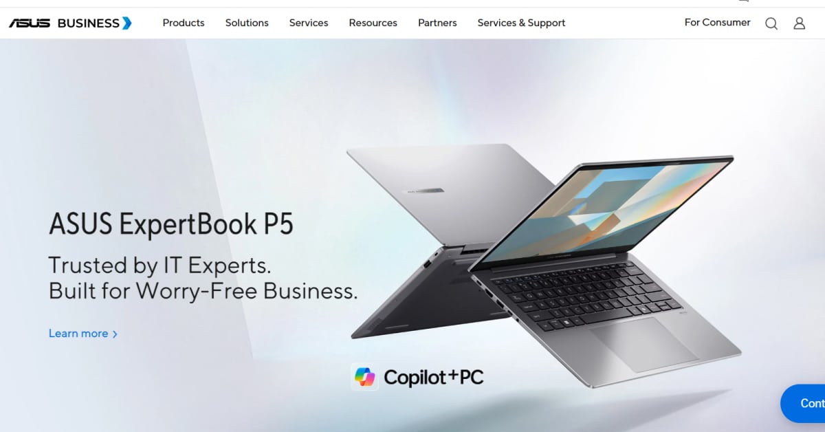 ASUS Business - Responsive Website Example Karkey - Technology Website Examples