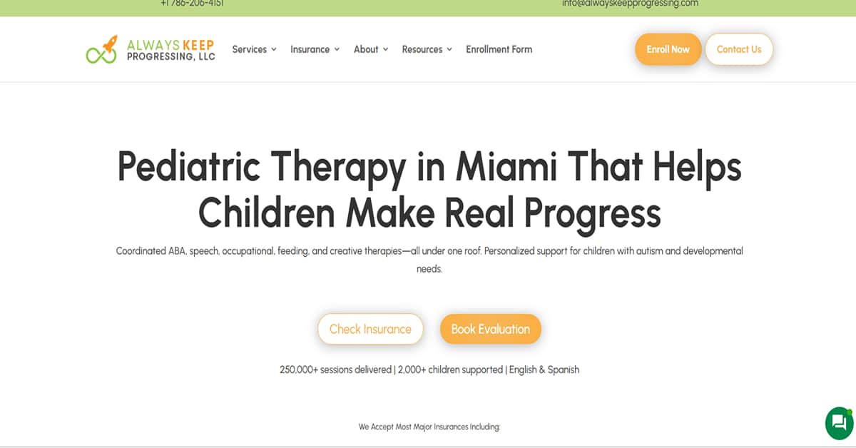 Always Keep Progressing - Therapist Website