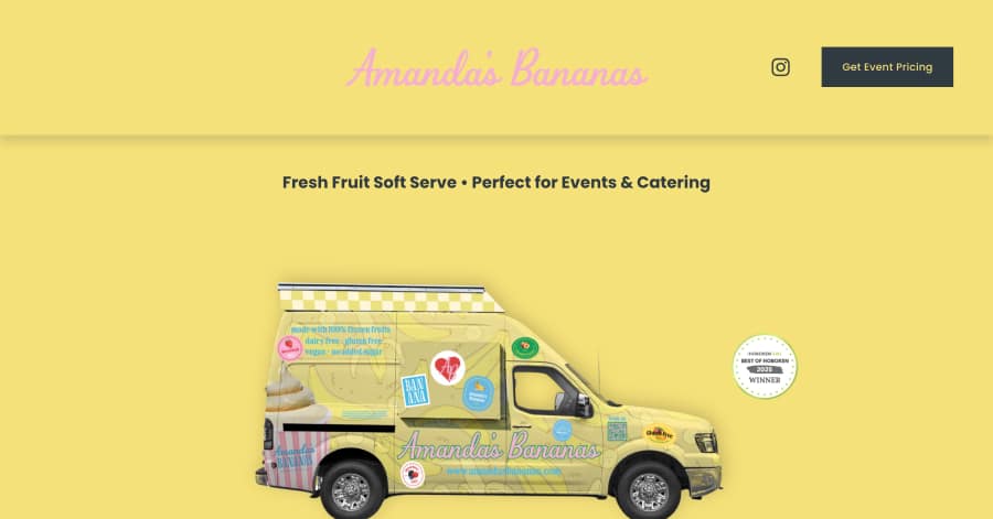 Best Food Truck Websites_Amanda Bananas