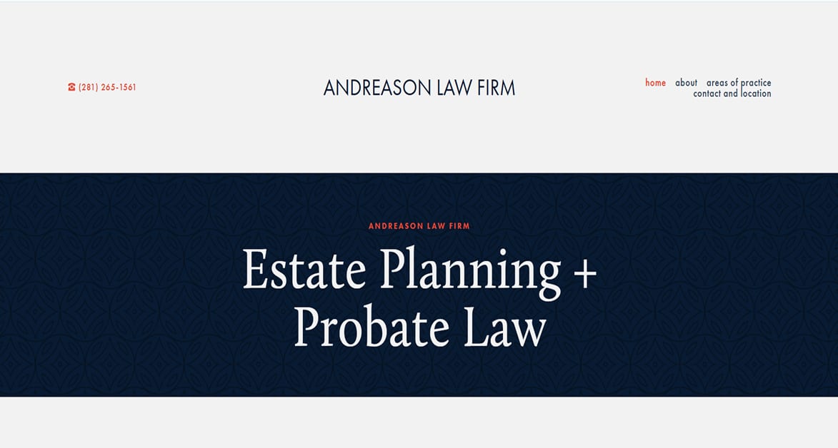 Andreason Law Firm - Squarespace Website Kris Bowers Squarespace Website Example