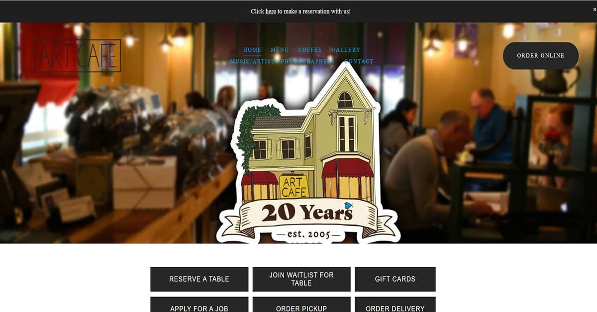 Best White Web Design_Art Cafe
