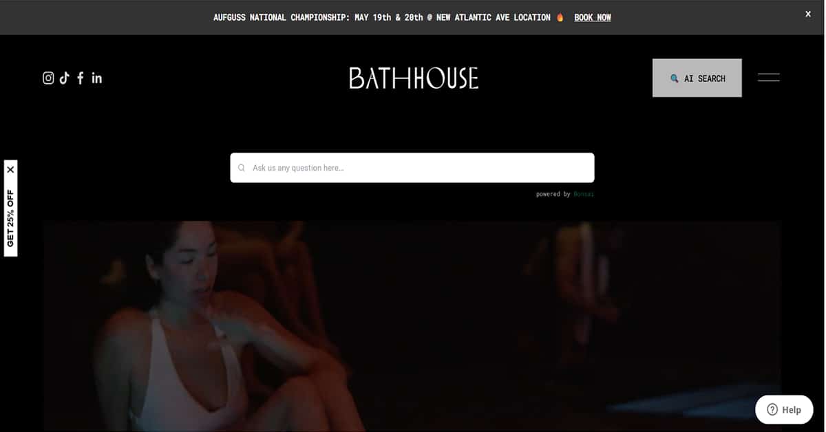 Bathhouse - Squarespace Website