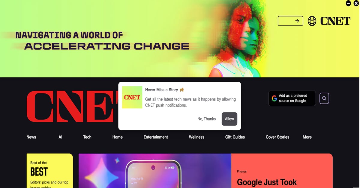 CNET - Technology Website Example Karkey - Technology Website Examples