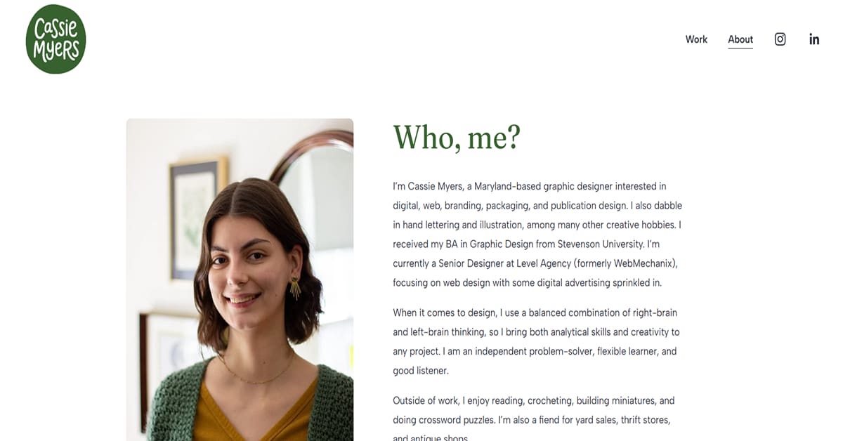 Best Student Portfolio Websites_Ashley Cortez