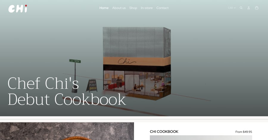 Chi - Vegan Restaurant Website Examples