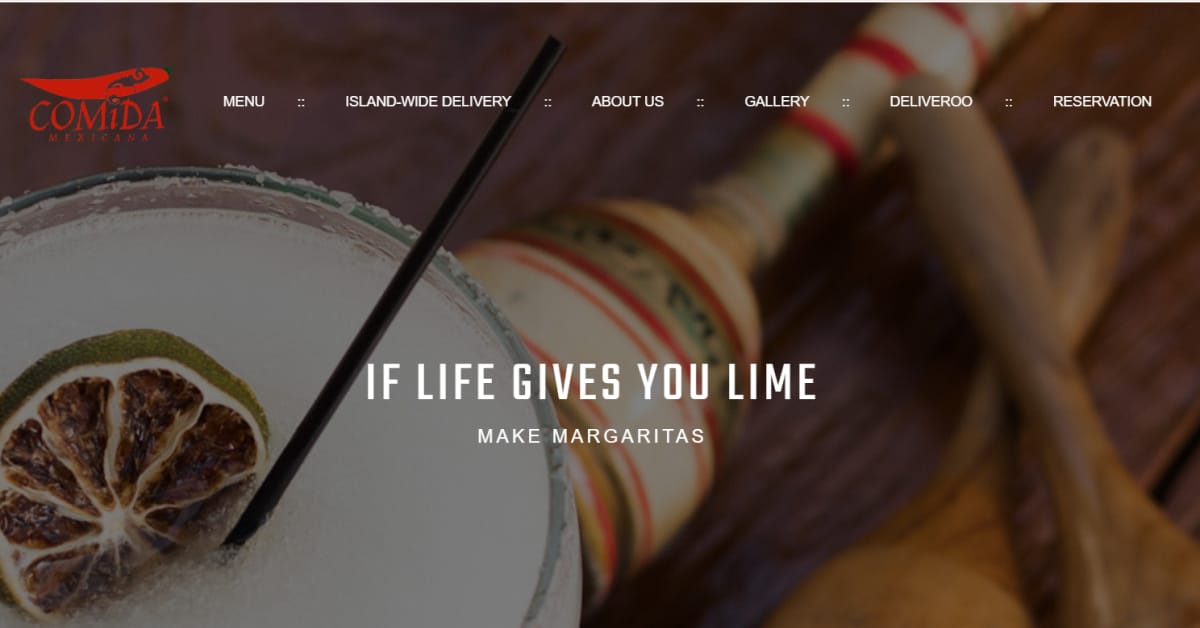Best Restaurant Websites_Comida Mexicana Singapore