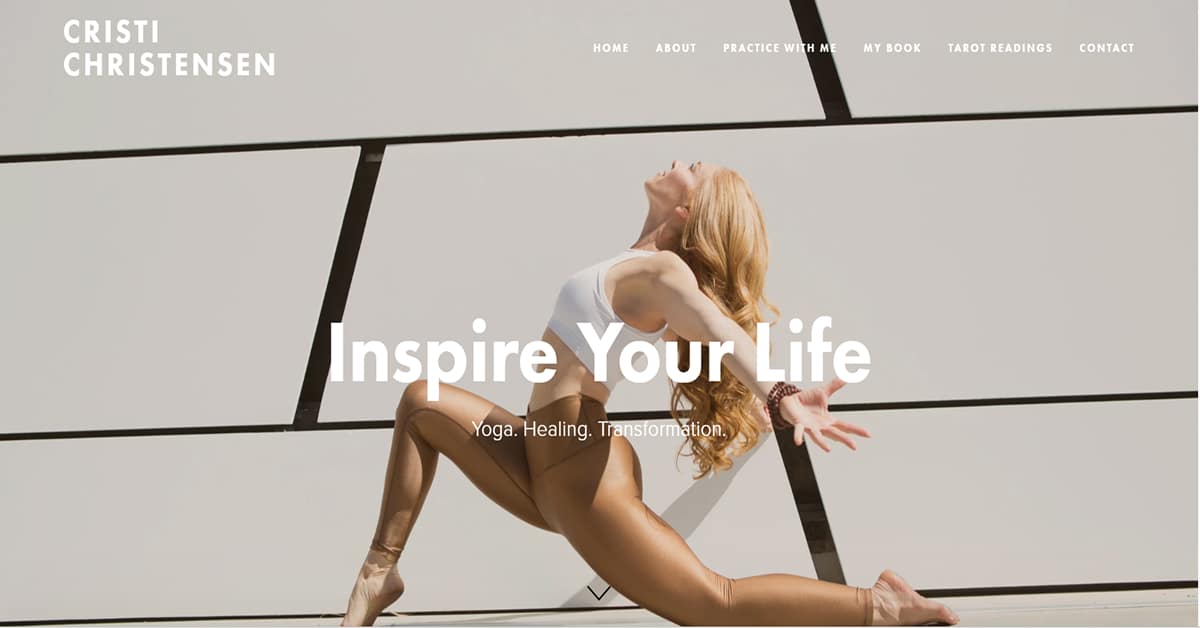 cristi cristensen - yoga website example