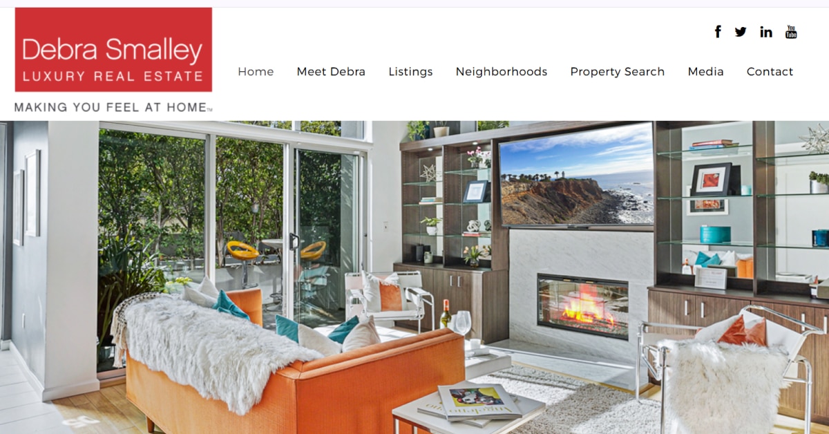 debra smaley - real estate website example