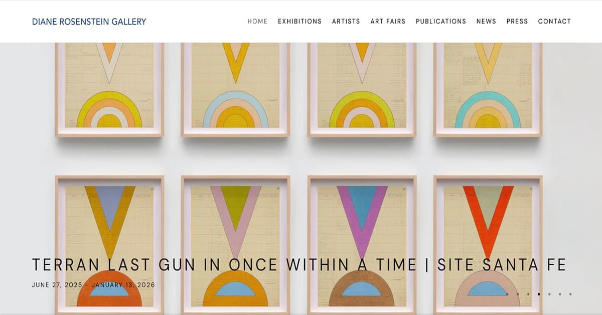 Best White Web Design_Diane Rosenstein Gallery