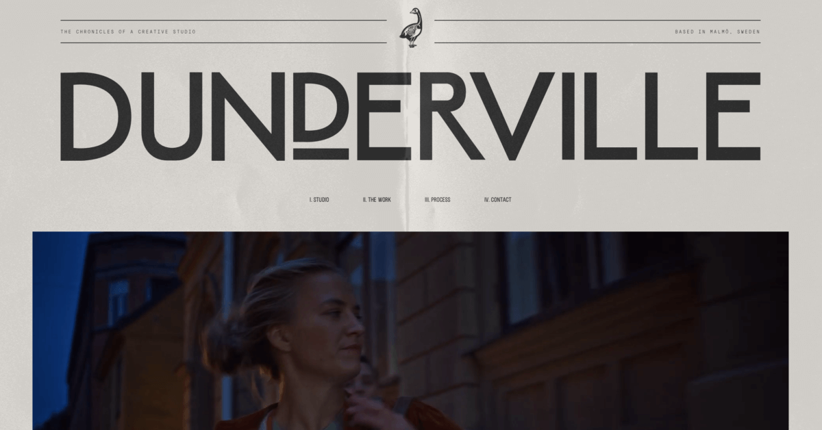 Dunderville - Retro Website Examples