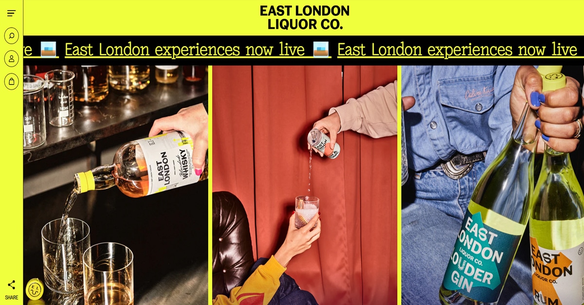East London Liquor Company - Responsive Website Example Ira Pavlona - Model Website Examples