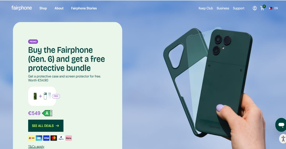 Fairphone - Technology Website Example