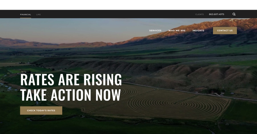 Farm Financial - Financial Website Example