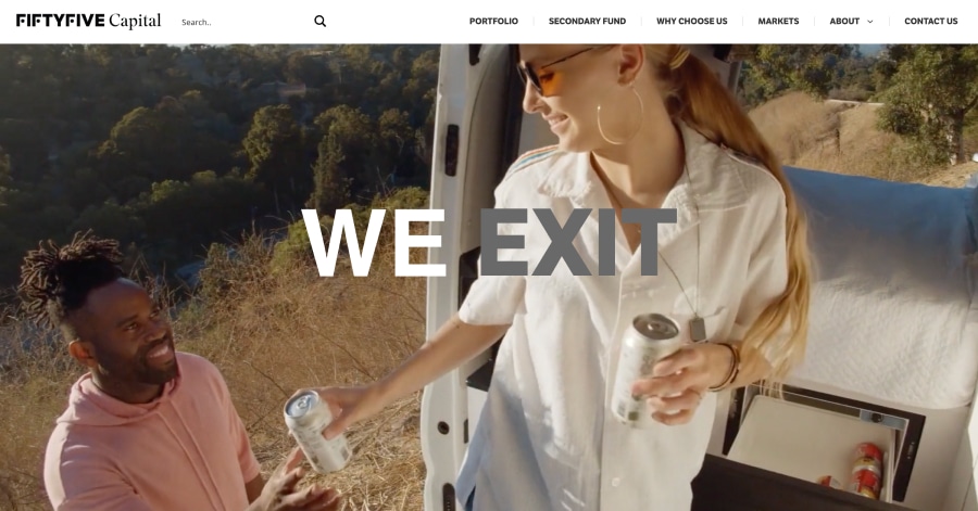 Fiftyfive Capital - Financial Website Example