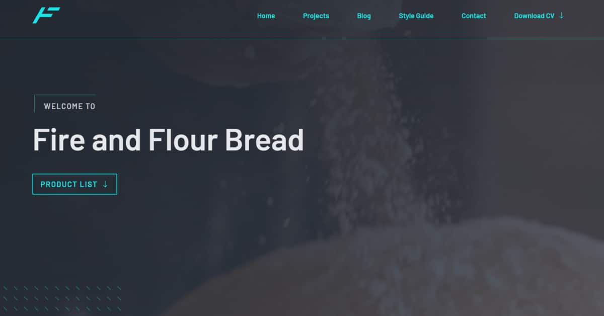 Fire and Flour - Squarespace Website