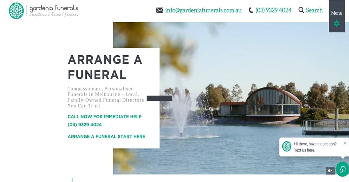 Best White Web Design_Gardenia Funerals