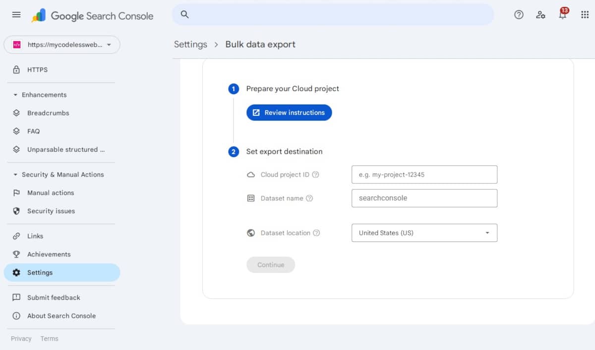 Google Search Console Statistics_BigQuery