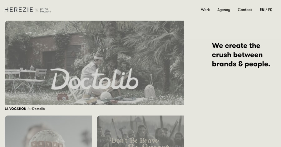 herezie - infinite scrolling website examples