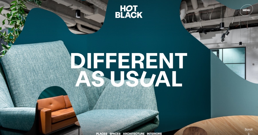 Hot Black - Interior Website Example