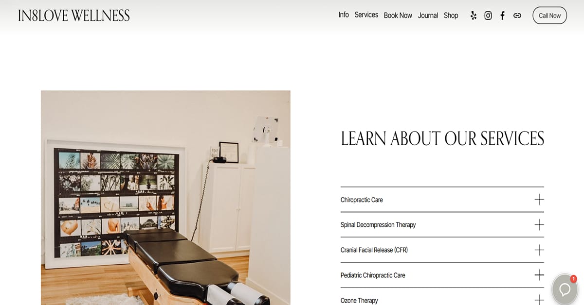 IN8LOVE WELLNESS - Therapist Website In8Love
