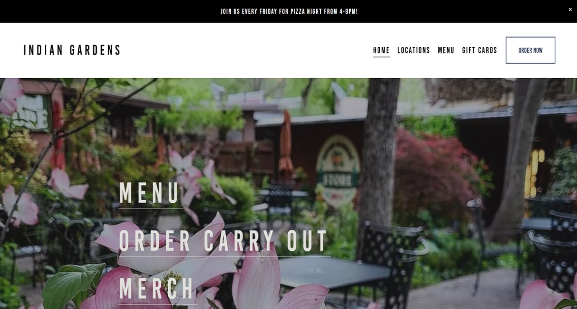 Indian Gardens - Squarespace Website Kris Bowers Squarespace Website Example