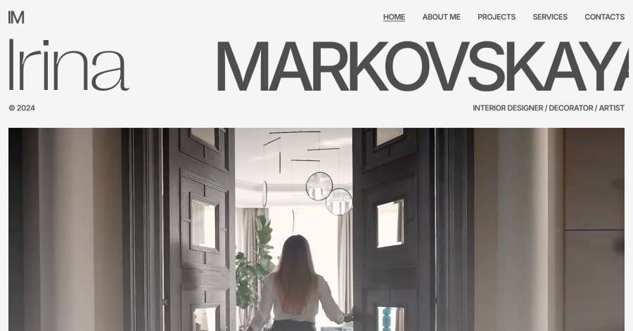 Irina Markovskaya - Interior Website Example