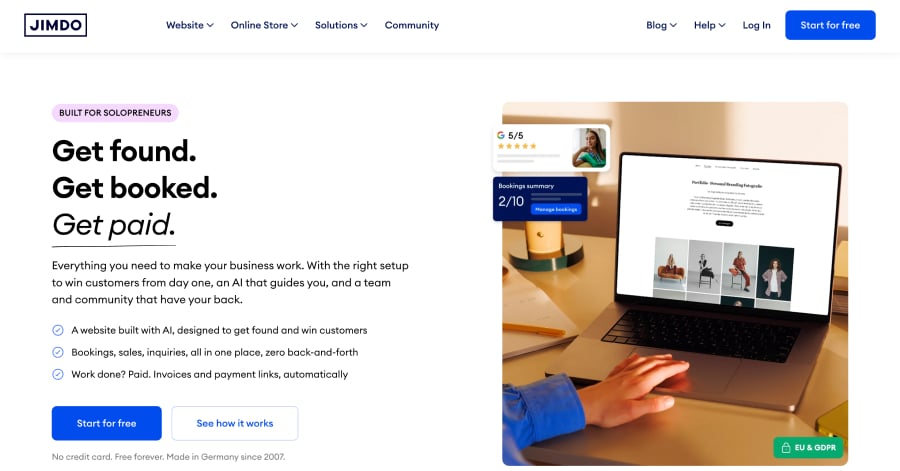 Jimdo - GatsbyJS Website Example