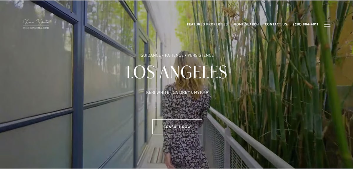keri white - real estate website example