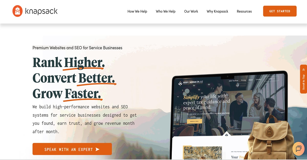 Knapsack - Squarespace Website