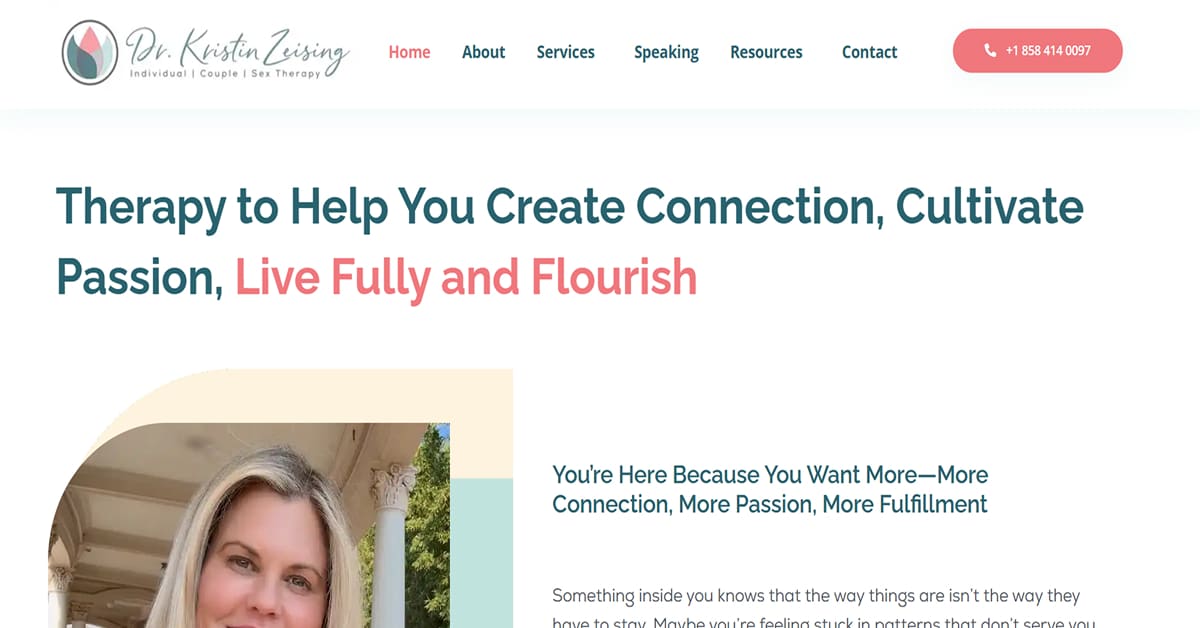 Krista Zeising - Therapist Website Best Therapist Websites_Dr Kristin Zeising