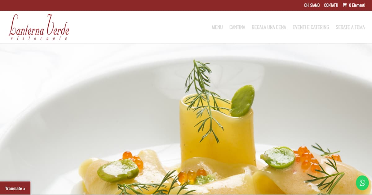 Best Restaurant Websites_Lanterna Verde Ristorante