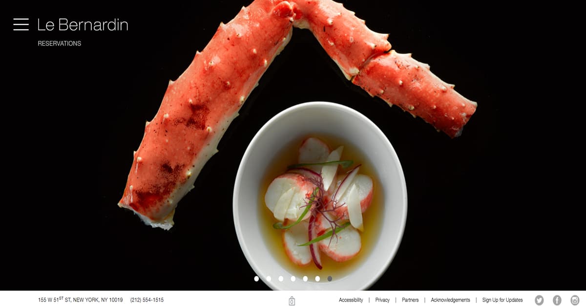 Best Restaurant Websites_Le Bernardin