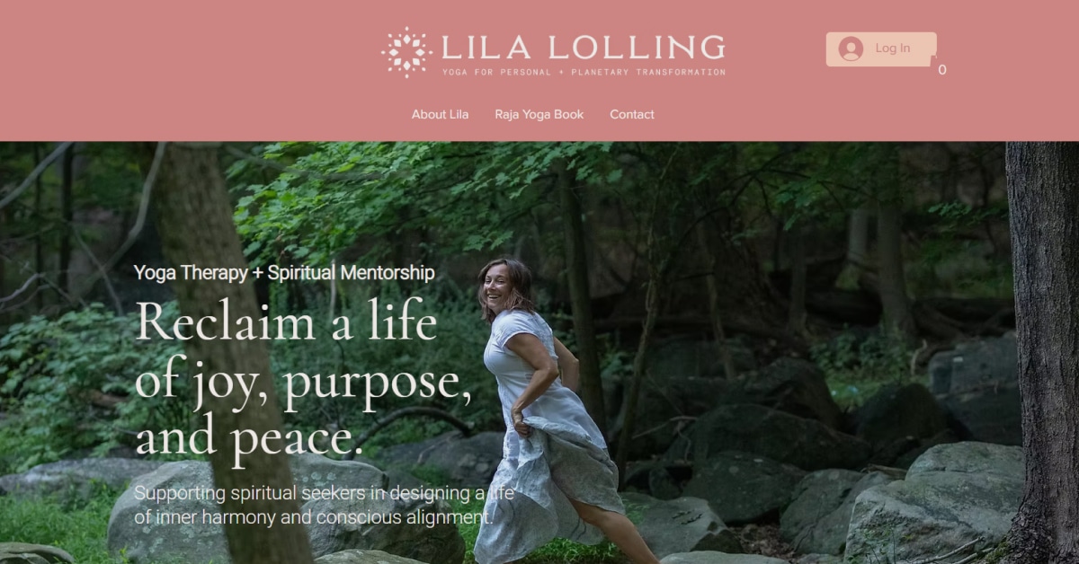 lila lolling - yoga website example