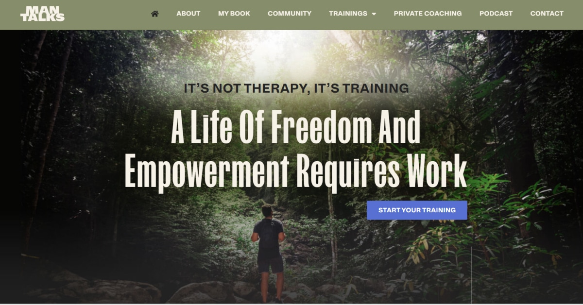 Man Talks – Membership Website Example