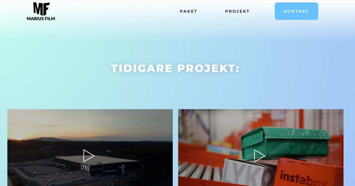 Marius Film - Service Website