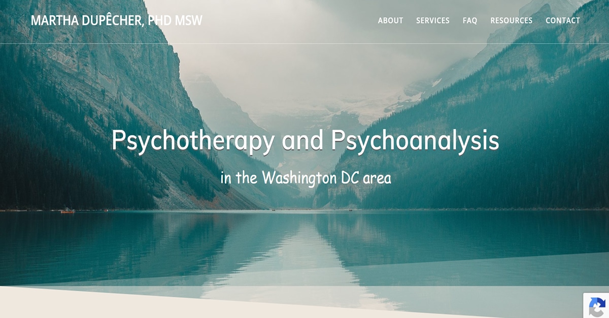 Martha Dupecher - Therapist Website