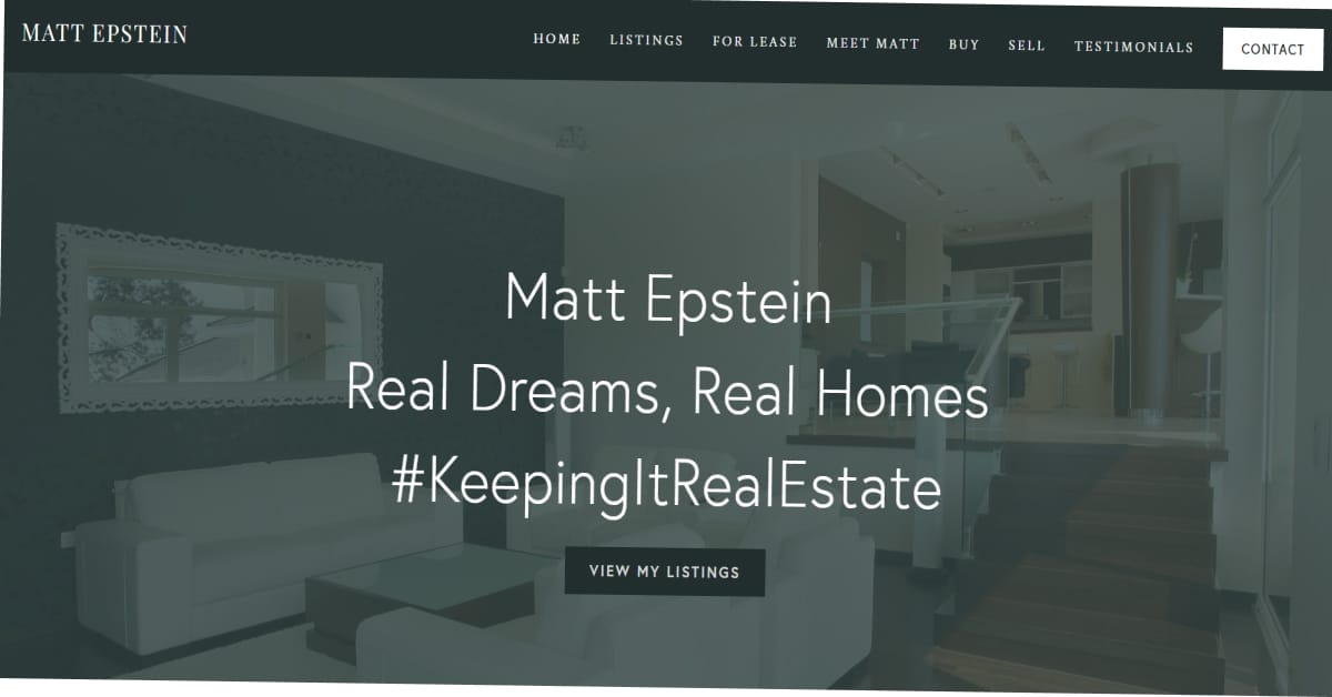 matt epstein - real estate website example