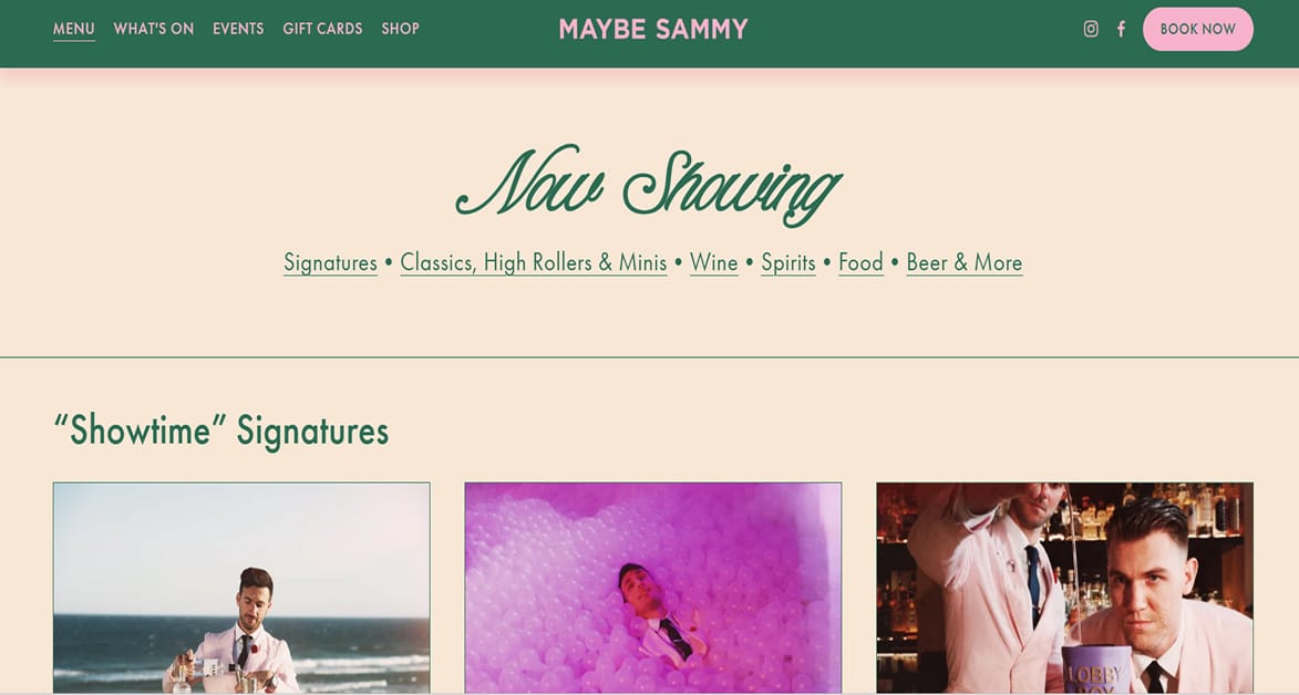 Maybe Sammy - Squarespace Website Kris Bowers Squarespace Website Example