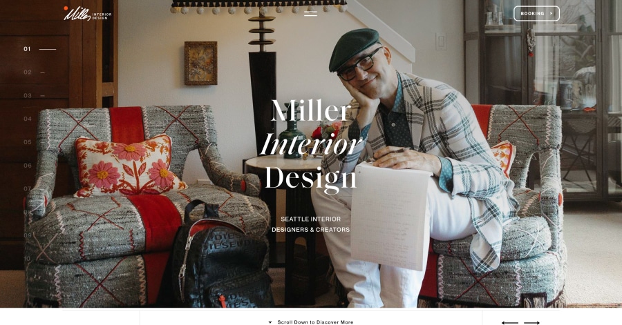 Miller Interior Design - Interior Website Example