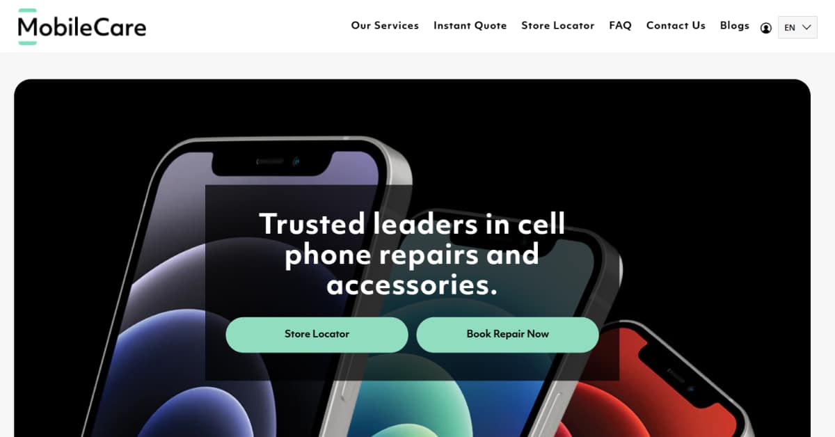 Mobile Care - Technology Website Example