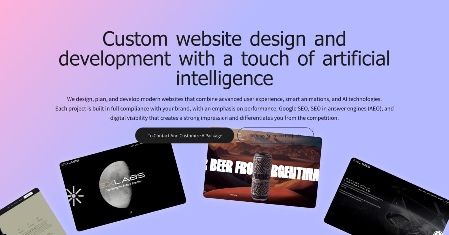 Mozom - One Page Design Example