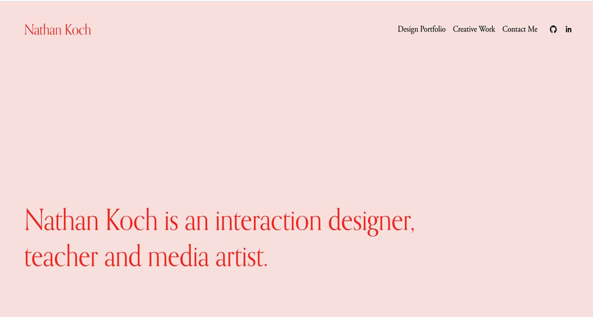 Nathan Koch - Student Portfolio Website Example
