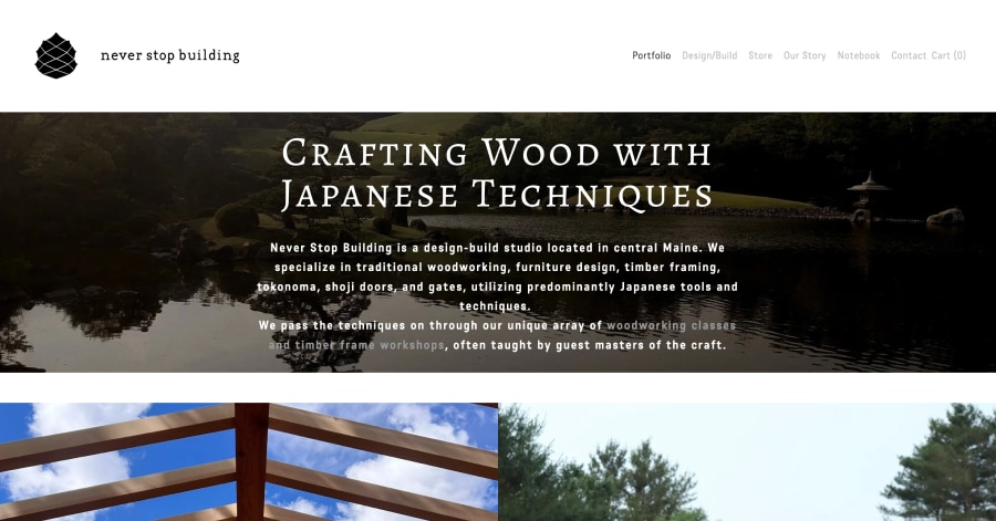 never stop building - contractor website example