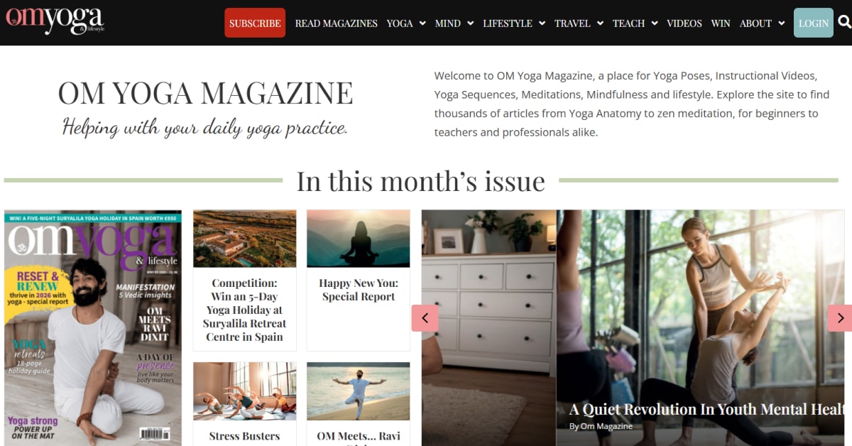 OM YOGA MAGAZINE - Yoga Website Best Yoga Websites_OM Yoga Magazine