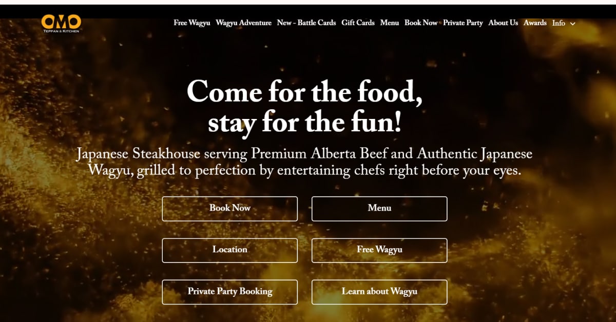 Best Restaurant Websites_OMO Teppan & Kitchen