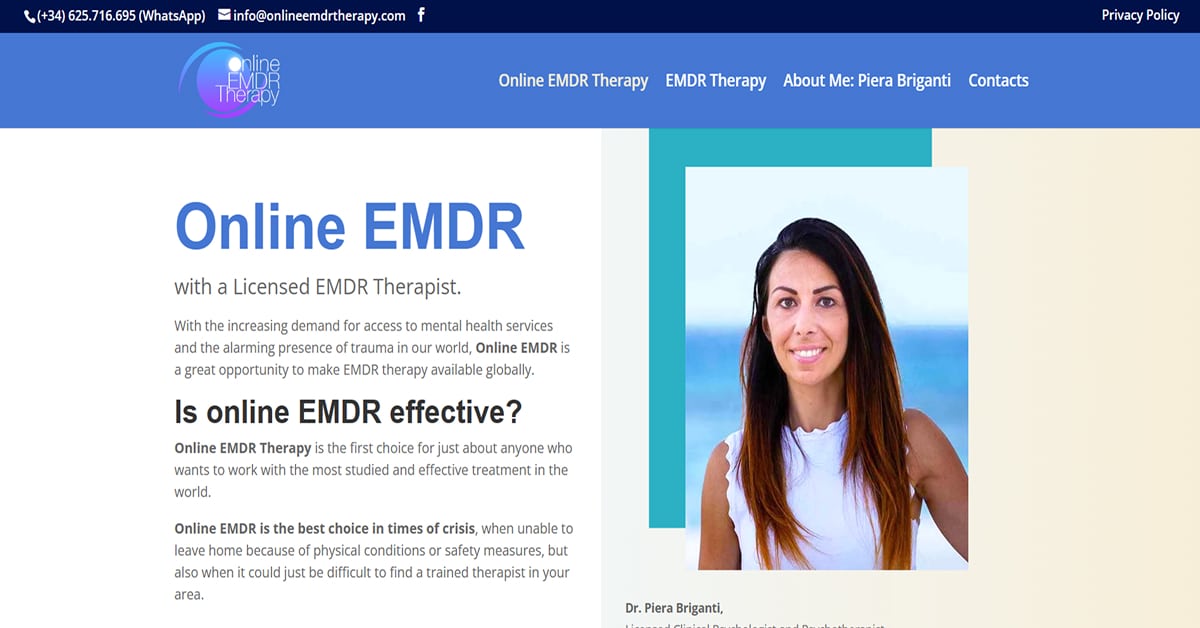 Online EDMR - Therapist Website