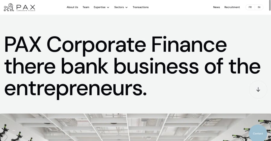 PAX Corporate - Financial Website Example