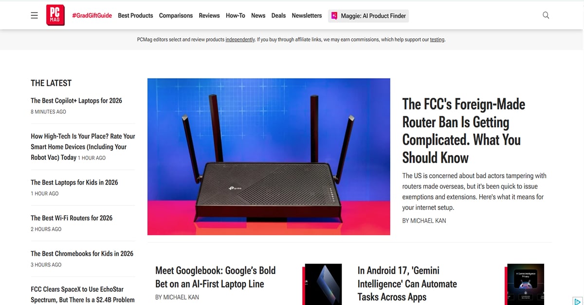 PCMAG - Technology Website Example Karkey - Technology Website Examples