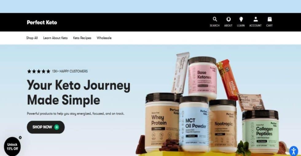 Perfect Keto - Responsive Website Example