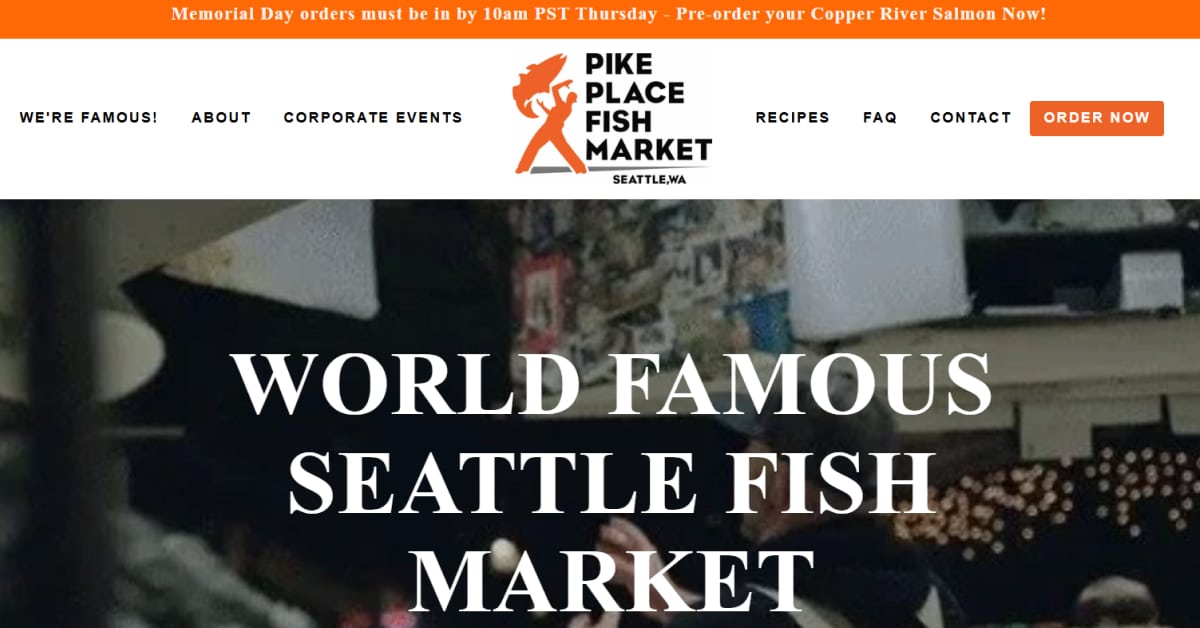 Pike Place Fish - Squarespace Website Kris Bowers Squarespace Website Example